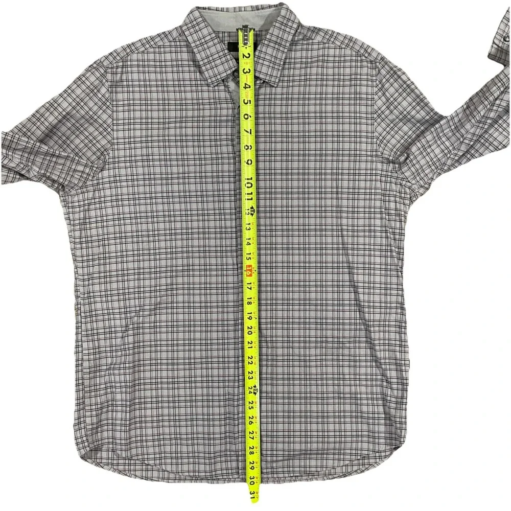 Boss Hugo‎ Boss Black LabelReg Fit Button Up Long Sleeve Shirt Men's XL Grey